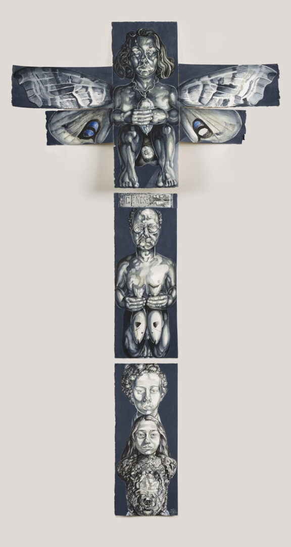 Family Totem, 2019 Watercolor 87” x48”